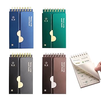 Amazon | Doyime 単語帳 暗記カード (80枚×4冊) 遮る可能な単語